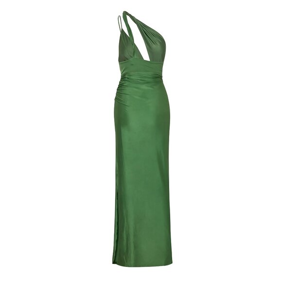 Baobab LIA One Shoulder Ruched BodyCon Maxi Dress MSRP $285 - Picture 3 of 9